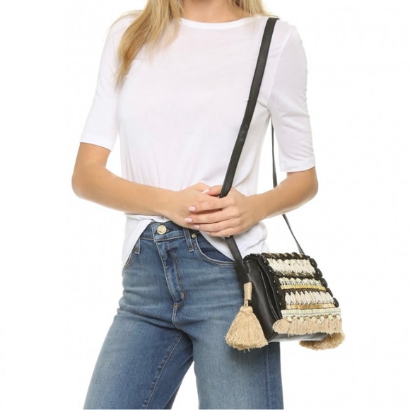 NEW Antik Batik Paris Hay leather seashell/bead embellished shoulder bag/clutch - Picture 2 of 13